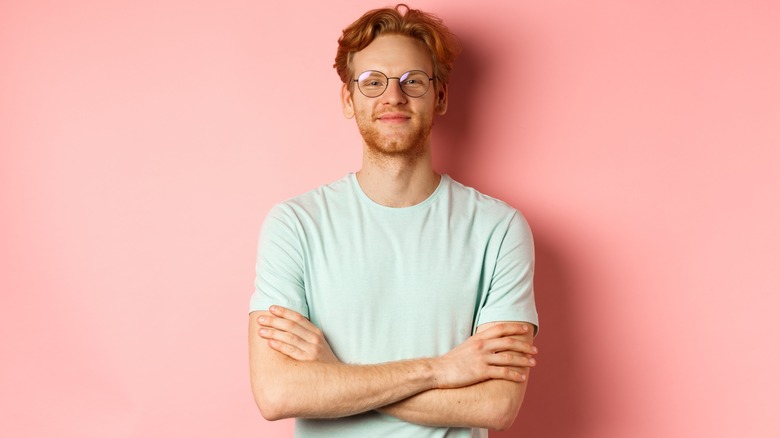 Smiling man with red hair