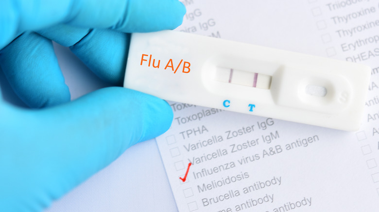 Rapid flu test with results