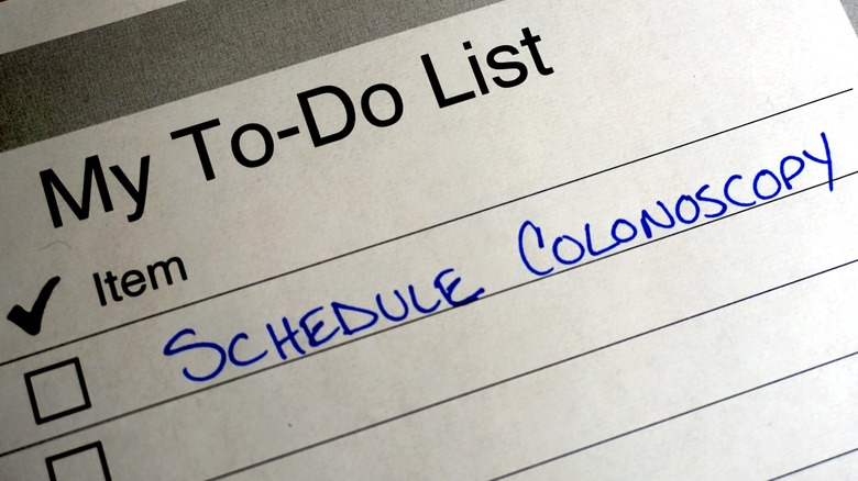 "Schedule Colonoscopy" on To-Do List