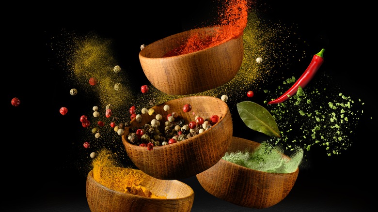 array of spicy ingredients