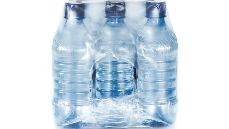 3 bottles of plastic bottled water