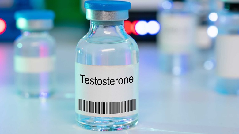 Bottle of testosterone
