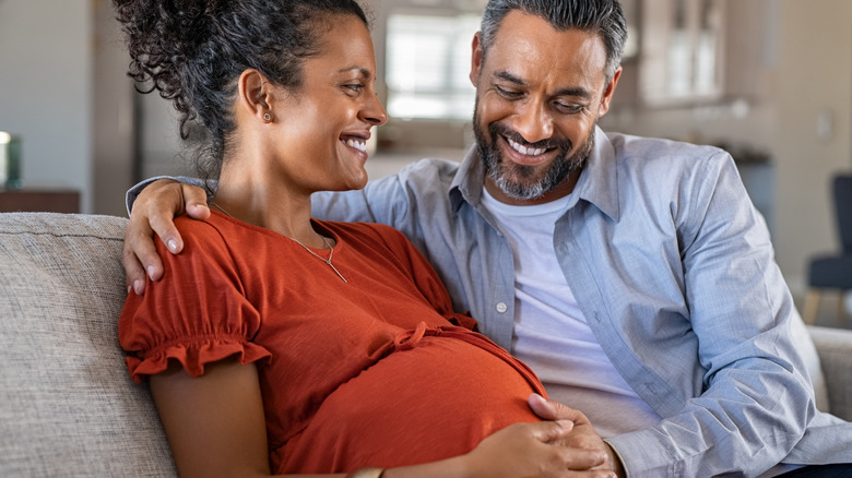 pregnant woman and husband