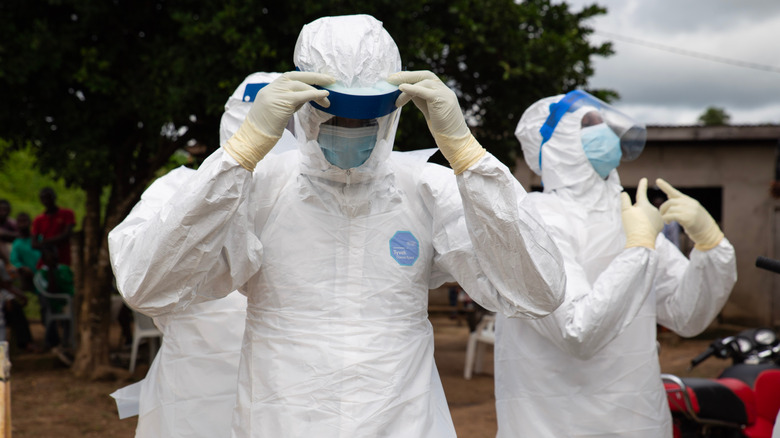 Doctors preparing to treat an Ebola patient