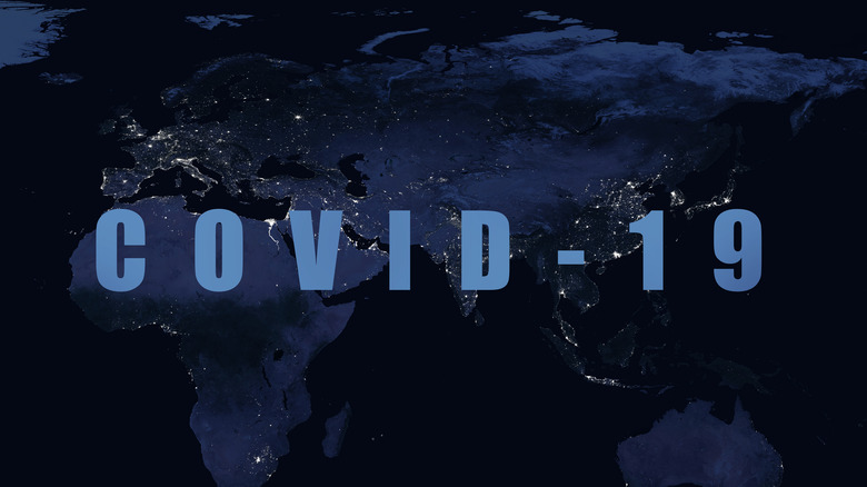 covid-19 on world map