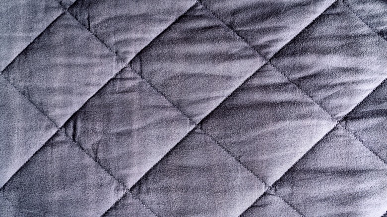 close up of weighted blanket 