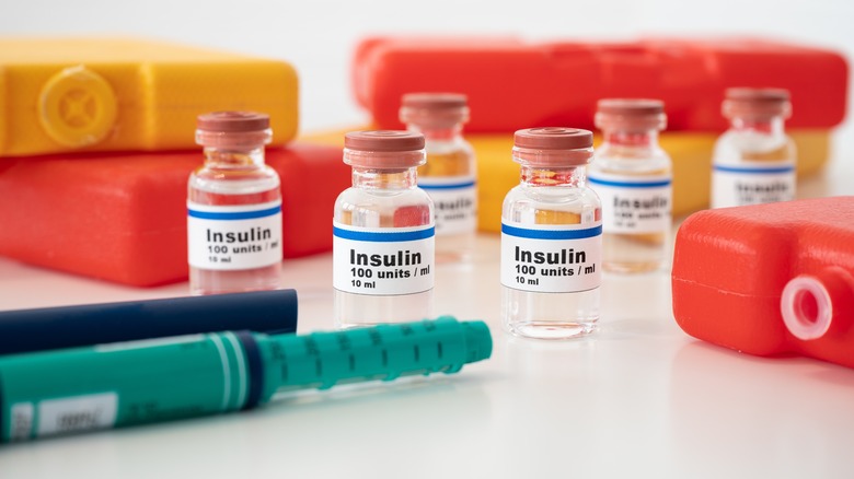 Vials of insulin