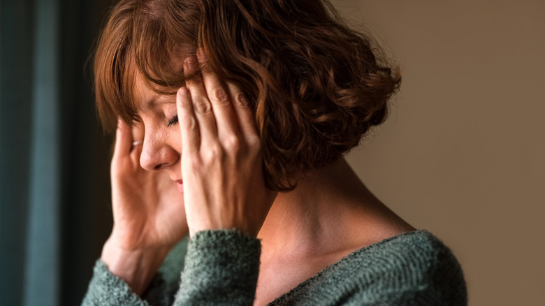 woman with headache