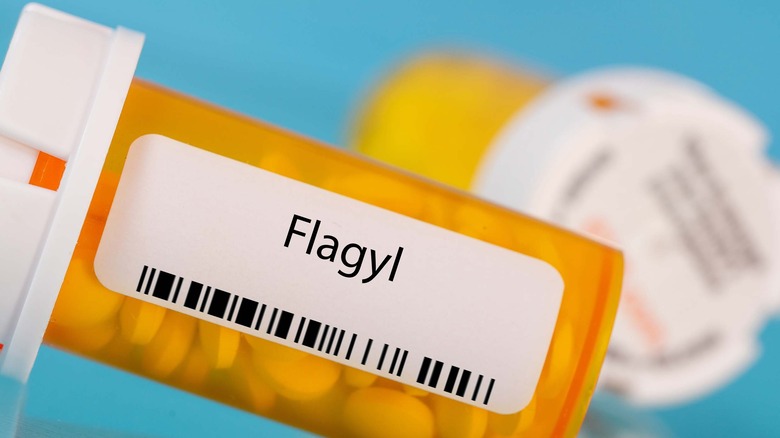 pill bottle of Flagyl