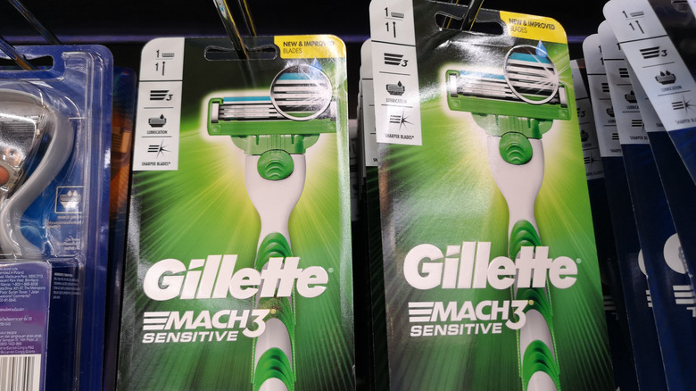 Two packs of Gillette razors