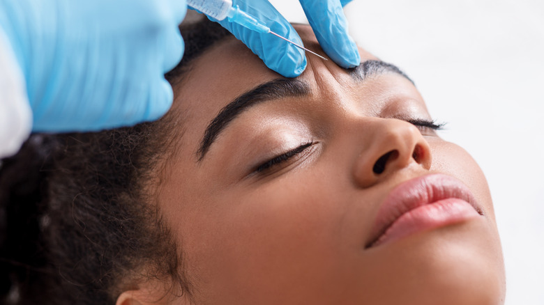 Woman receiving Botox injection