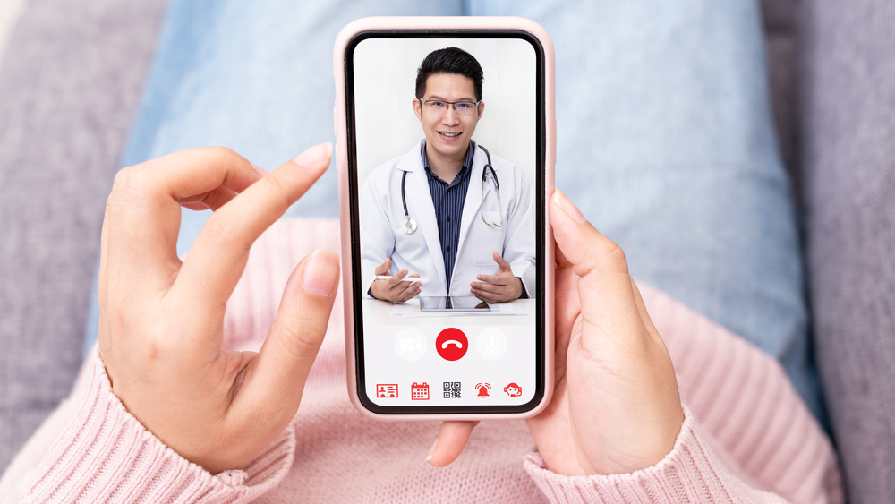tele-health call with doctor