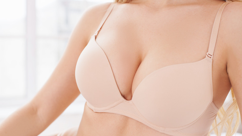 close up of a woman wearing a well-fitting bra