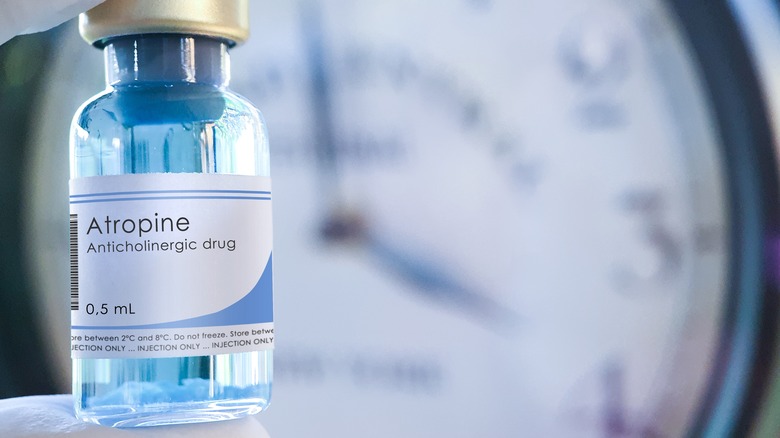 Vial of atropine drug