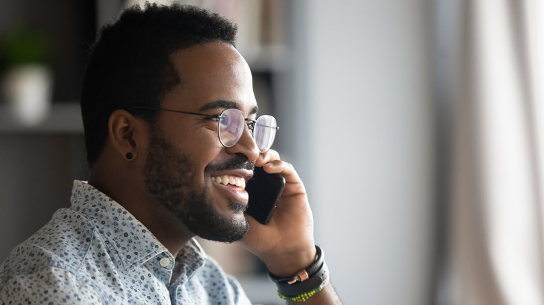 Man talking on phone