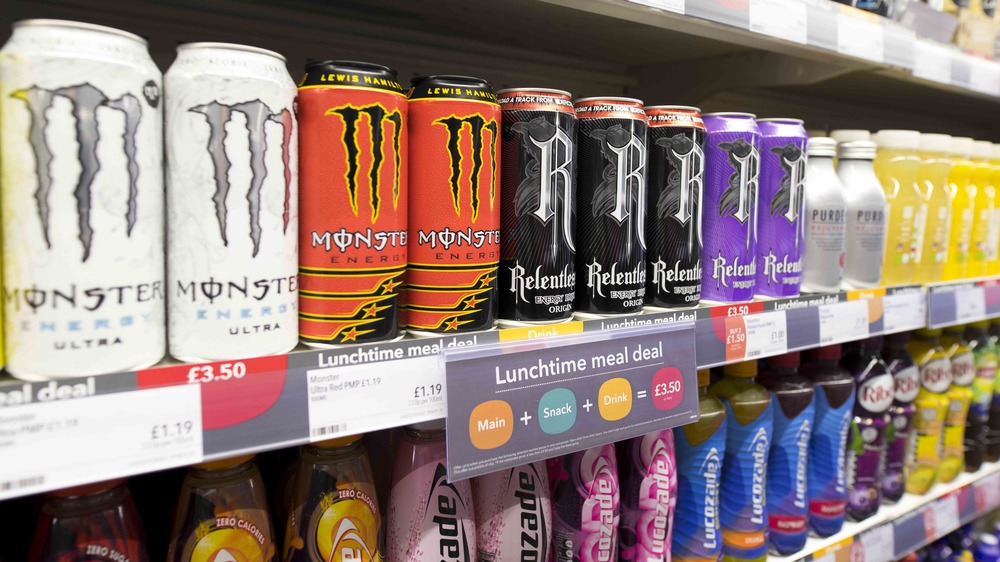 Energy drinks in store