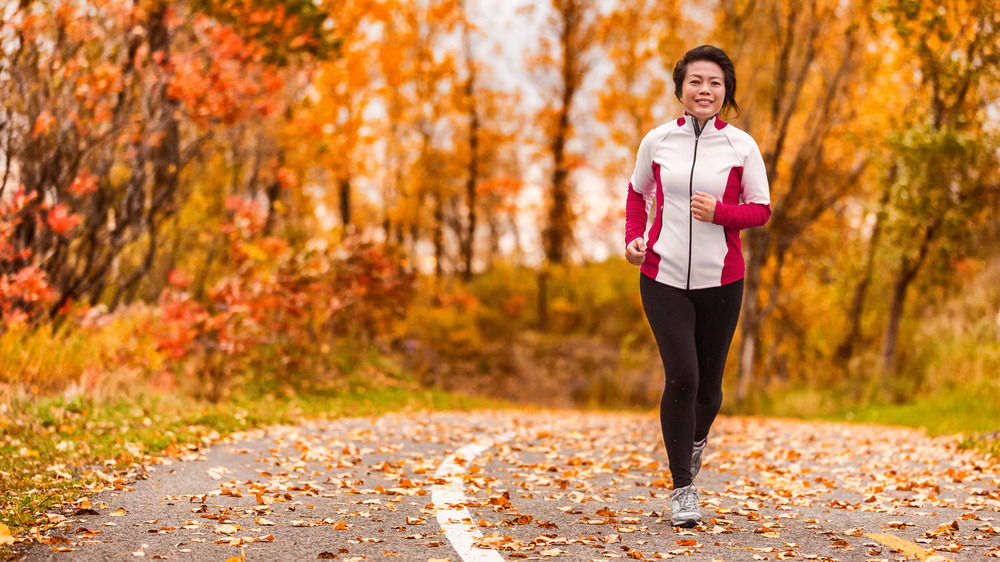 Woman going for a jog