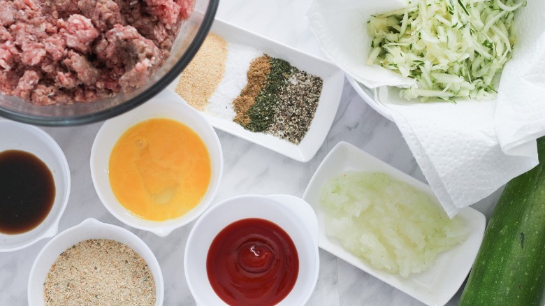 ingredients for zucchini meatloaf